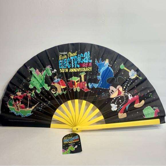 NWT. Disney Large fan with Electrical Parade Folding Hand Fan. - Picture 1 of 7